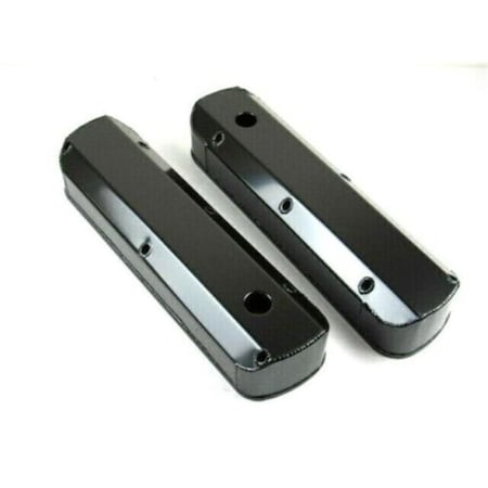 Absurdo SBF Fabricated Tall Aluminum Valve Cover - Long Bolts with Holes, Black Anodized AB2205868